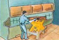 Sheet feeding into presses / cutting machine